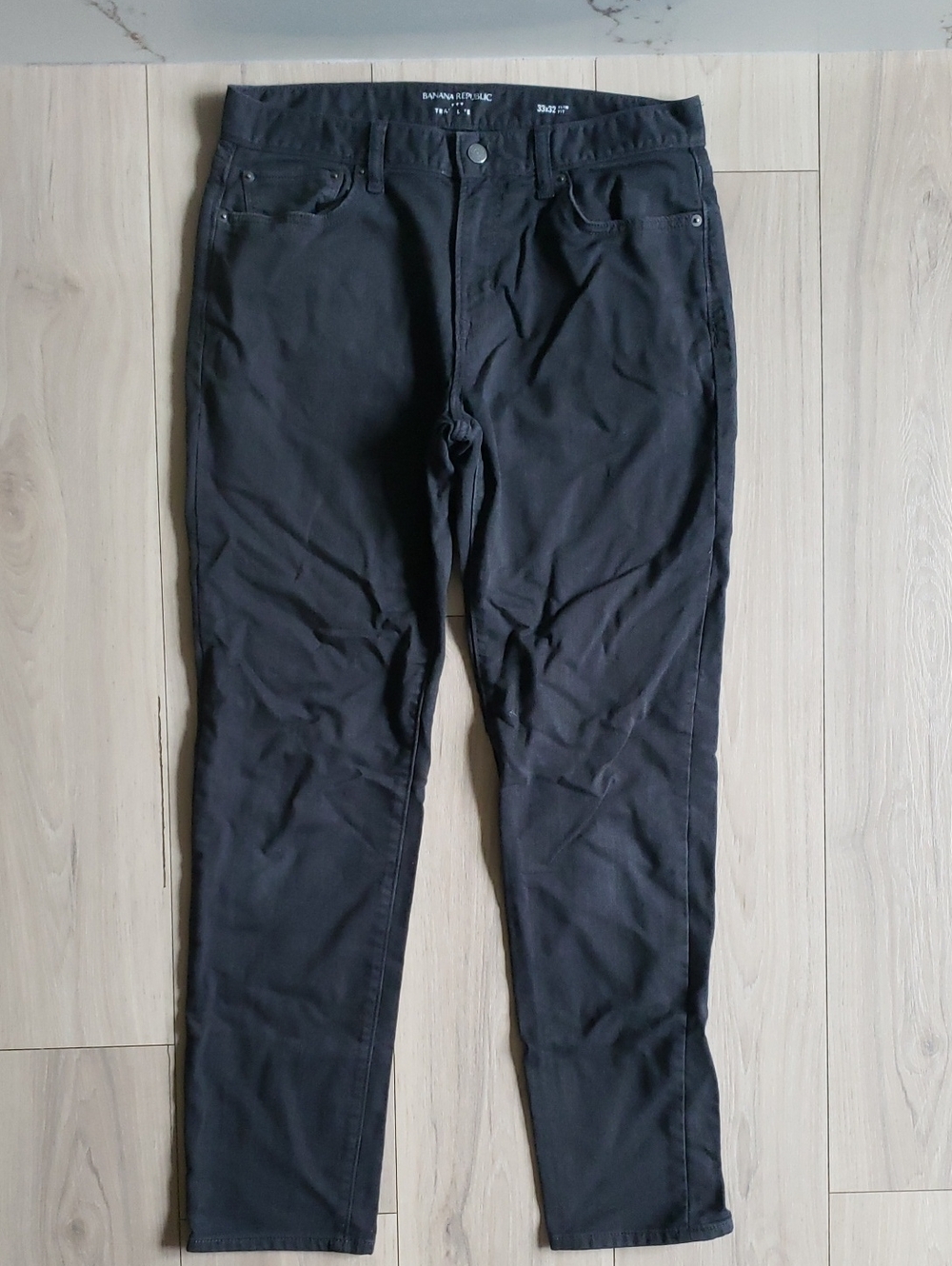 Banana Republic Jeans Mens 33x32 Blue Traveler Slim Fit Dark‎ Wash